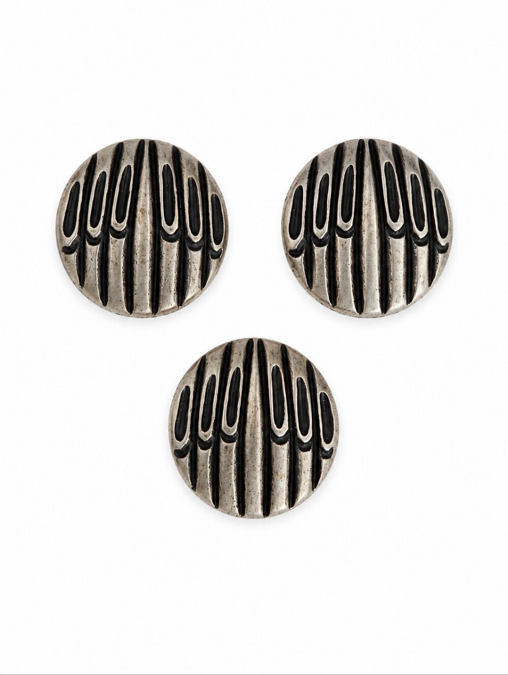 Vintage Set Of Three Art Deco Large Shank Buttons